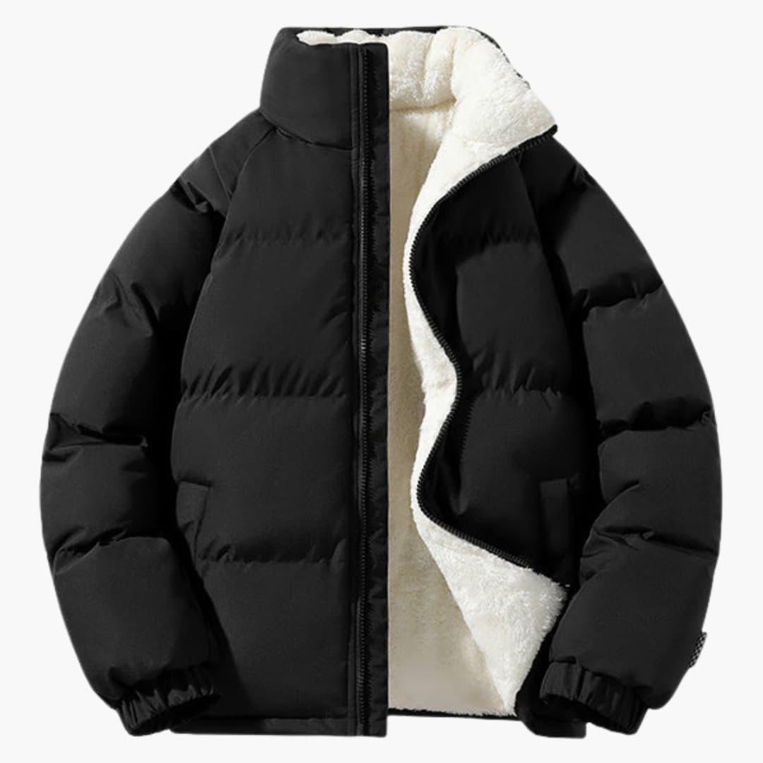 Women's Fleece-Lined Puffer Jacket with Hood