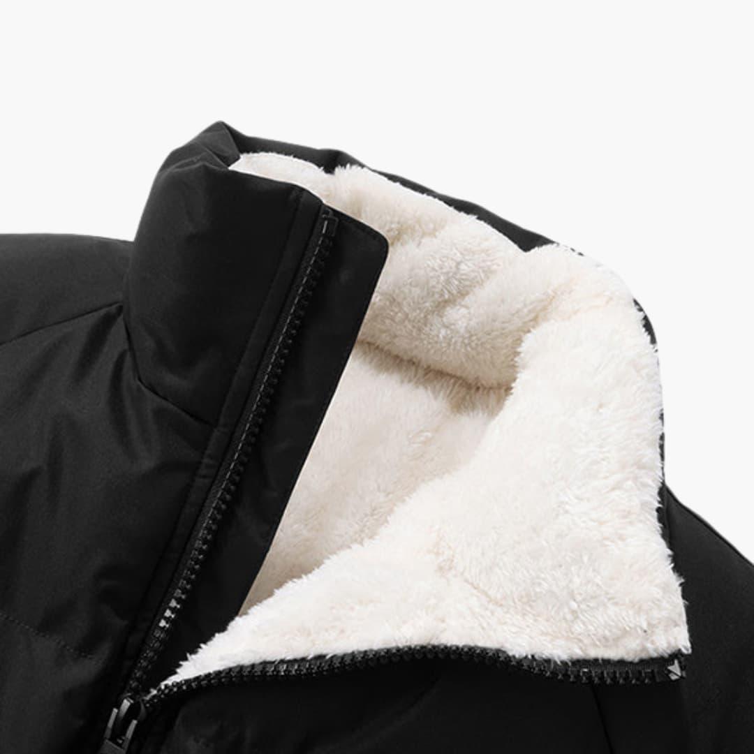 Women's Fleece-Lined Puffer Jacket with Hood