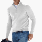Men's Zip Neck Knit Sweater – Textured
