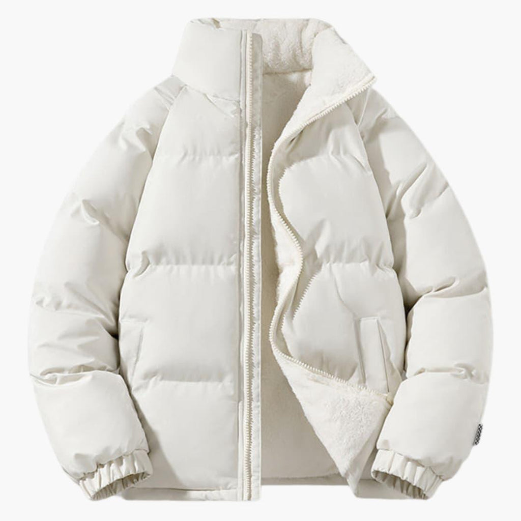 Women's Fleece-Lined Puffer Jacket with Hood