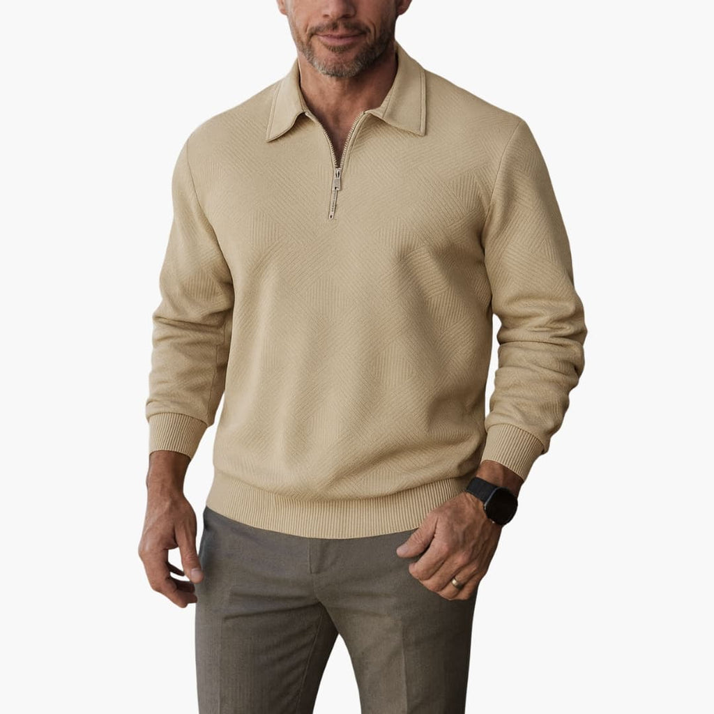 Men's Half-Zip Sweater with Collar