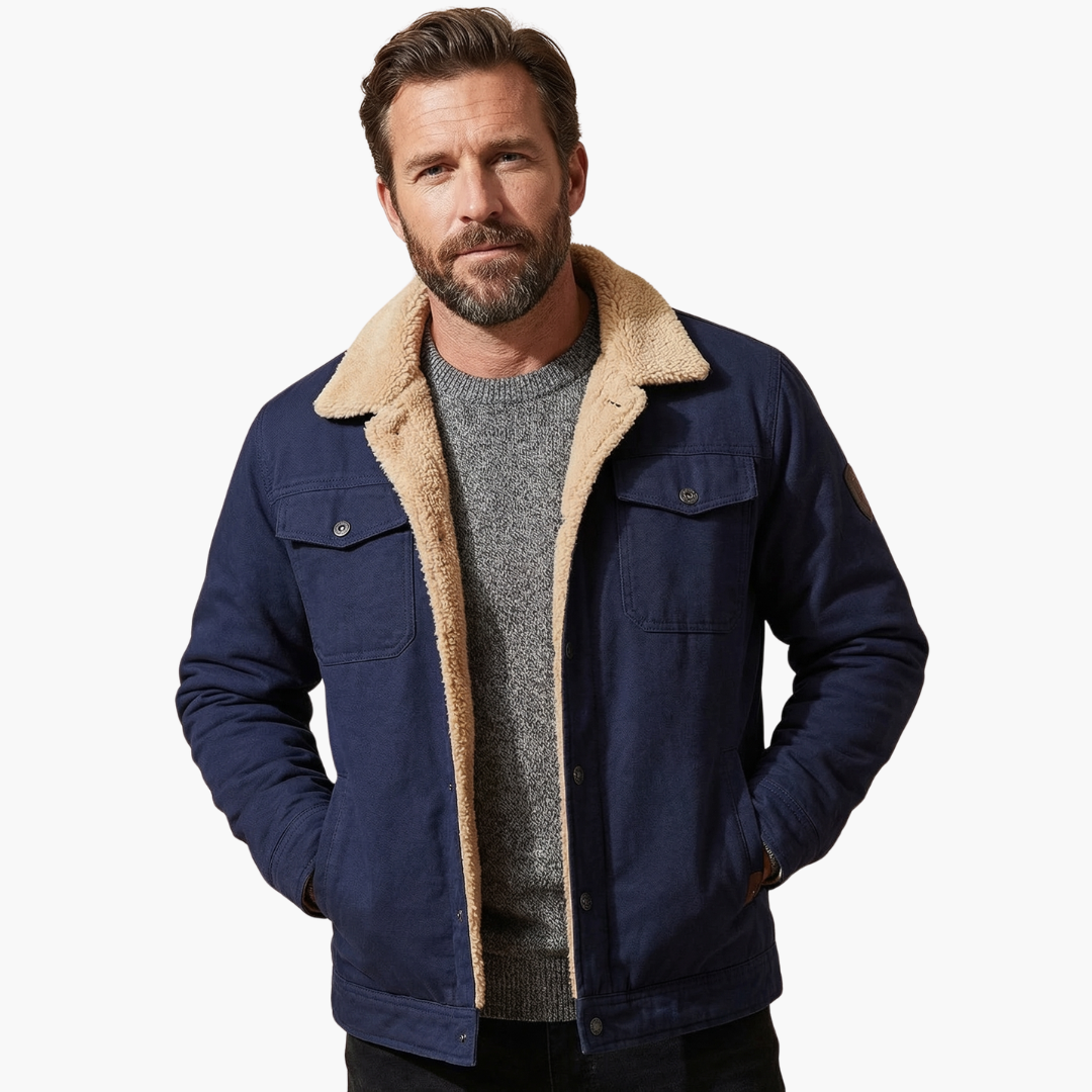 Men's Sherpa Button-Up Jacket – Fleece
