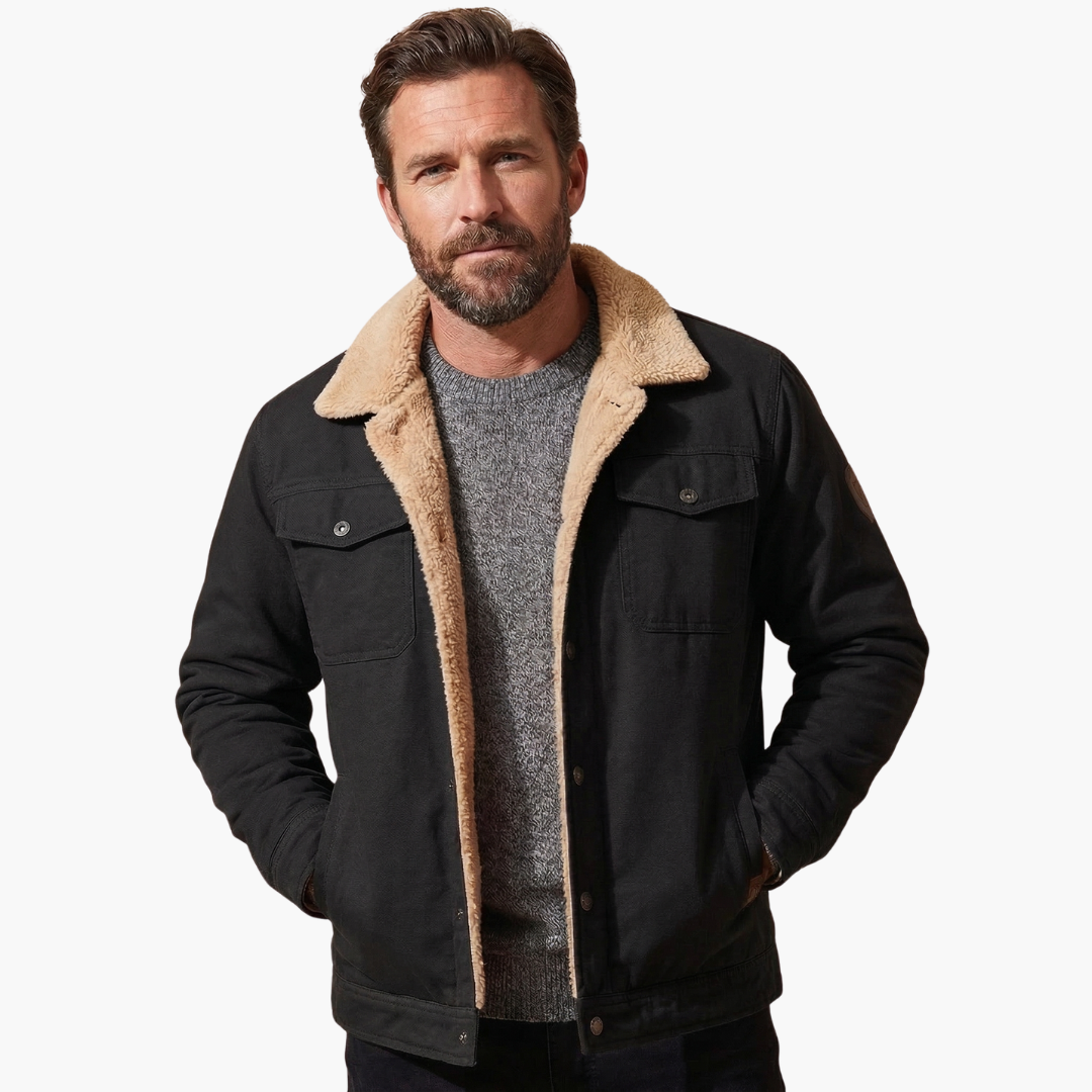 Men's Sherpa Button-Up Jacket – Fleece