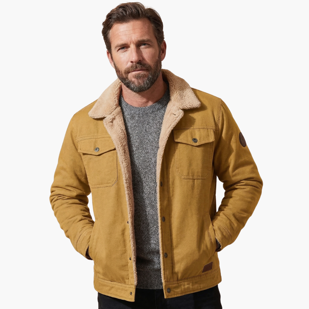 Men's Sherpa Button-Up Jacket – Fleece