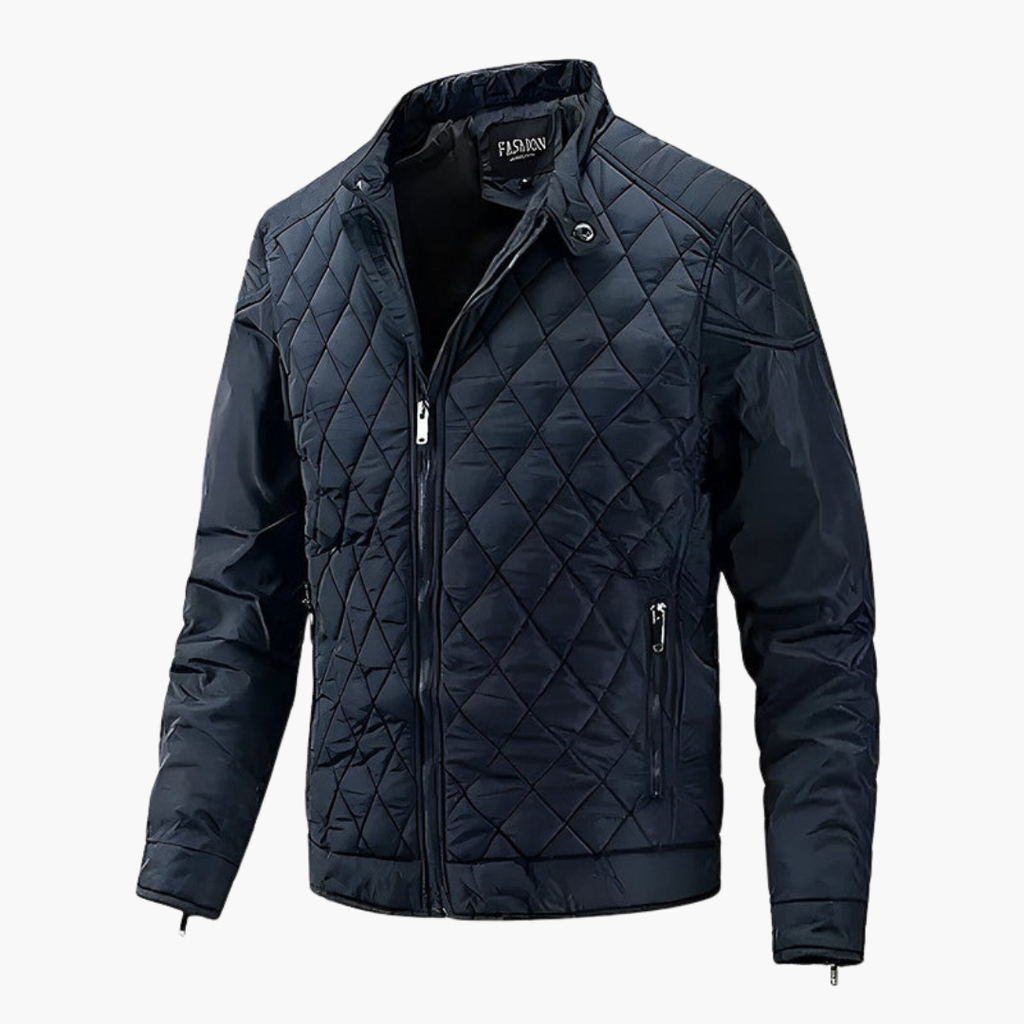 Men's Quilted Padded Zip Jacket