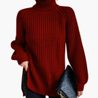 Women's Loose Fit Turtleneck Sweater – Oversized