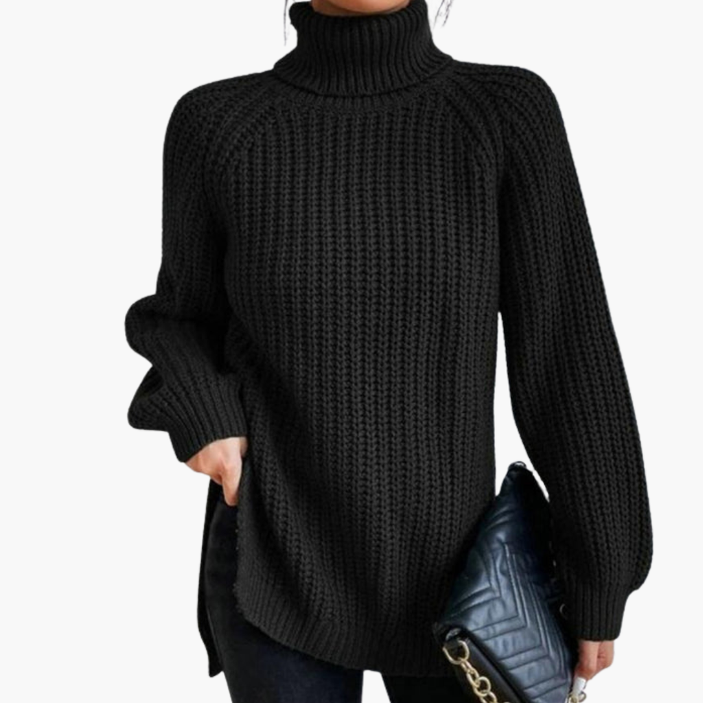Women's Loose Fit Turtleneck Sweater – Oversized