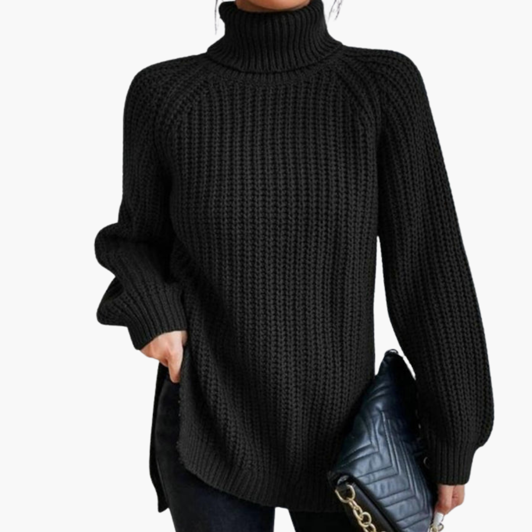 Women's Loose Fit Turtleneck Sweater – Oversized
