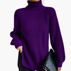 Women's Loose Fit Turtleneck Sweater – Oversized