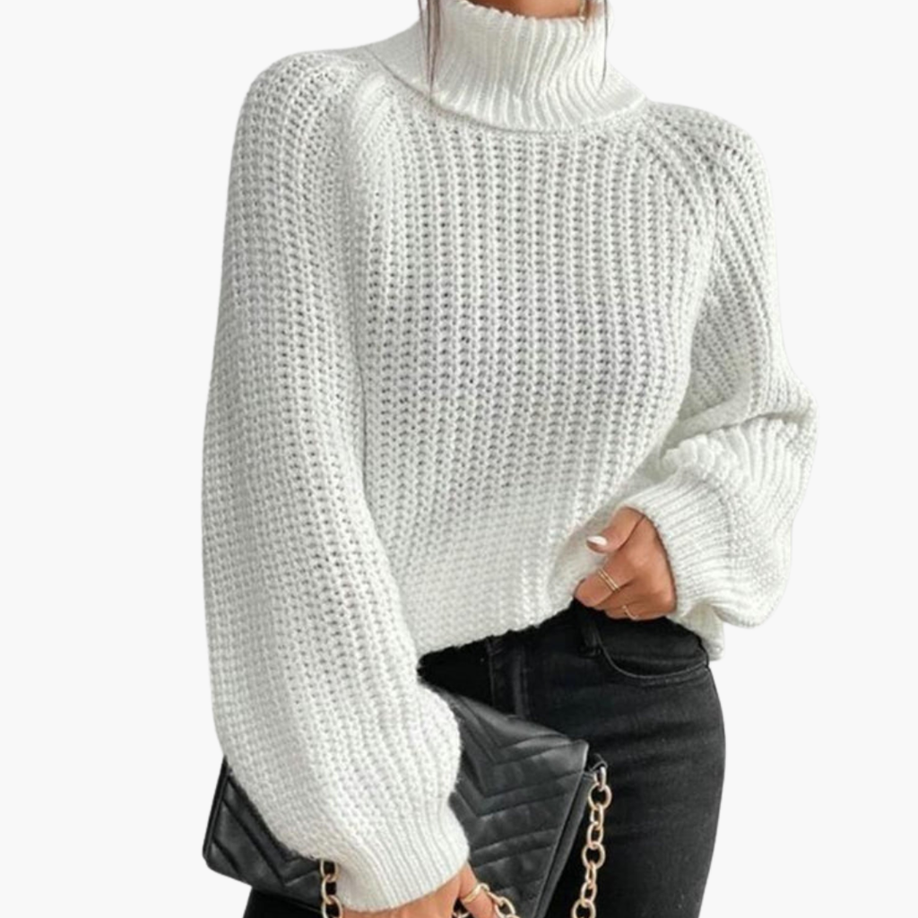 Women's Loose Fit Turtleneck Sweater – Oversized