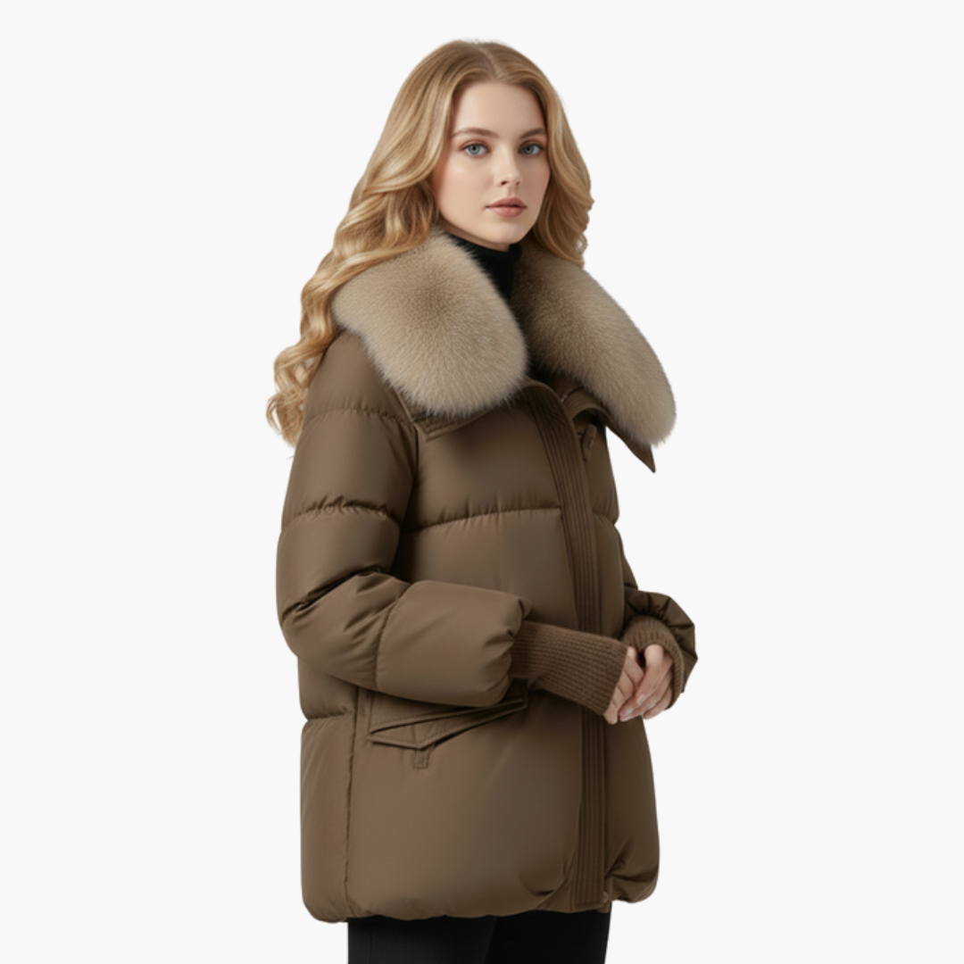 Women's Faux Fur Collar Puffer Jacket