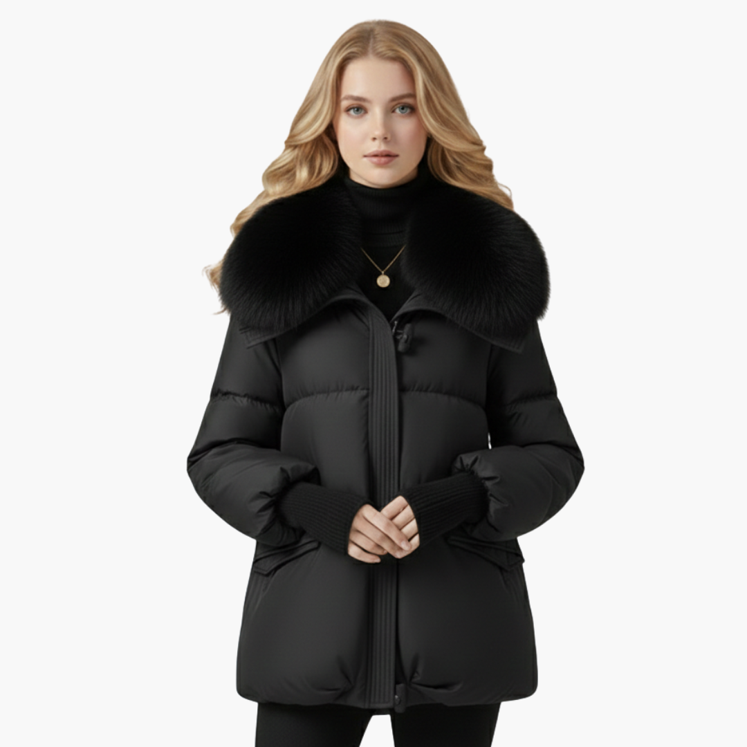 Women's Faux Fur Collar Puffer Jacket